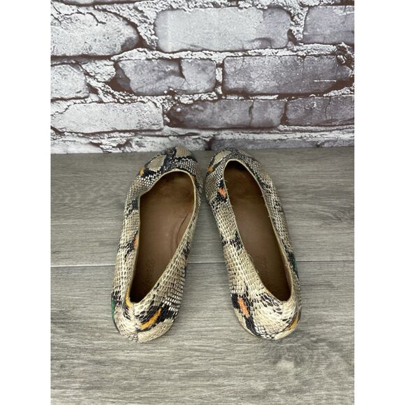 Madewell The Cory Snake Embossed Leather Ballet Flats Women’s Sz 8M US/38.5EU - Picture 6 of 16
